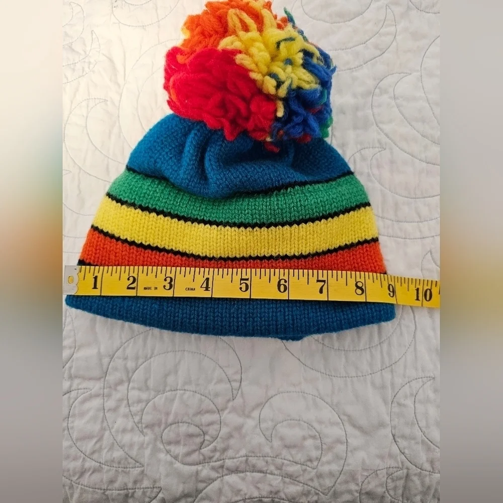 Vintage Aris Ski Hats 100% Wool Kids Primary Color Stocking Cap